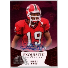 Hines Ward 2014 Upper Deck Exquisite Red Autograph Card #30 5/7