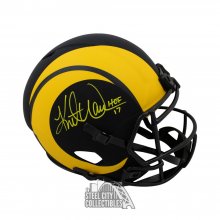 Kurt Warner HOF Autographed Rams Eclipse Full Size Replica Football Helmet - BAS COA