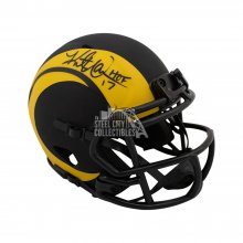 Kurt Warner HOF Autographed Rams Eclipse Mini Football Helmet - BAS COA