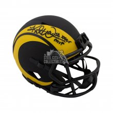 Kurt Warner SB MVP Autographed Rams Eclipse Mini Football Helmet - BAS COA