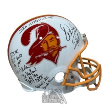 Warren Sapp 10 INSC Autographed Tampa Bay Throwback Replica Full Size Helmet - JSA
