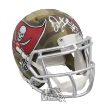 Warren Sapp Autographed Tampa Bay HOF 13 Camo Mini Football Helmet - BAS
