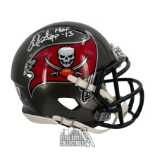 Warren Sapp HOF 13 Autographed Tampa Bay Buccaneers Speed Mini Football Helmet - BAS