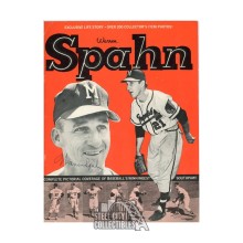Warren Spahn Autographed Milwaukee Braves Life Story Magazine - JSA