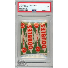 1951 Topps Baseball Wax Pack Red Back PSA 7