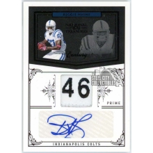 Reggie Wayne 2011 Panini National Treasures Tag Patch Autograph Card #64 1/1