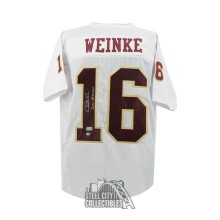 Chris Weinke 2000 Heisman Autographed Florida State Custom White Football Jersey - BAS