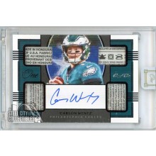 Carson Wentz 2019 Panini One Quad Tag Patch Autograph Card #89 1/1