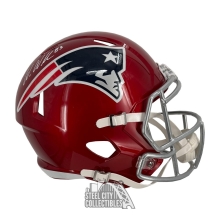 Wes Welker Autographed New England Patriots Flash Replica Full Size Football Helmet - JSA