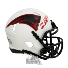 Wes Welker Autographed New England Patriots Lunar Eclipse Mini Football Helmet - JSA