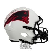 Wes Welker Autographed New England Patriots Lunar Eclipse Replica Full Size Football Helmet - JSA