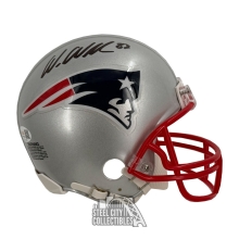 Wes Welker Autographed New England Patriots Mini Football Helmet - JSA