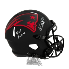 Wes Welker Slot Machine Autographed New England Patriots Eclipse Replica Full Size Football Helmet - JSA