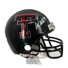 Wes Welker Autographed Texas Tech Mini Football Helmet - JSA