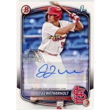 JJ Wetherholt 2025 Bowman 1st Autograph Card #BPA-JW