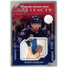 Blake Wheeler 2024-25 Upper Deck Artifacts Inaugural Access Ticket Card 09/10