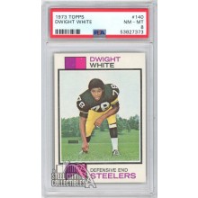 Dwight White 1973 Topps Rookie Card #140 PSA 8 NM-MT (373)