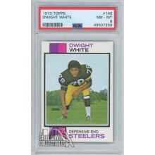 Dwight White 1973 Topps Rookie Card #140 PSA 8 NM-MT (259)
