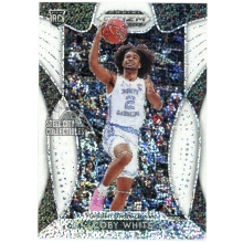Coby White 2019 Panini Prizm Draft Picks White Sparkle Prizm Rookie Card #70