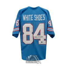 Billy "White Shoes" Johnson Autographed Houston Custom Football Jersey - BAS (4 Signed)