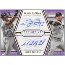 Frank Thomas Mark Buehrle 2022 Topps Definitive Purple Dual Autograph Card #DAC-TBU 5/5
