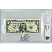 Hoyt Wilhelm Autographed Dollar Bill - BAS