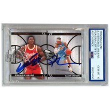 Allen Iverson Dominique Wilkins 2008-09 Co-Signers Dual Auto /899 PSA/DNA 10