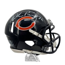 William Perry Autographed Chicago Speed Mini Football Helmet - BAS
