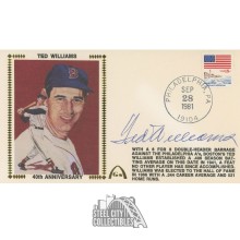 Ted Williams Autographed 40th Anniversary 1st Day Cover- JSA LOA XX83672