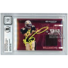 Ricky Williams 2002 Donruss Rookie Year Jersey Autograph BAS 10 (Yellow)