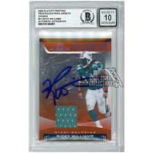 Ricky Williams 2006 Prestige Prestigious Pros Orange Jersey Autograph BAS 10