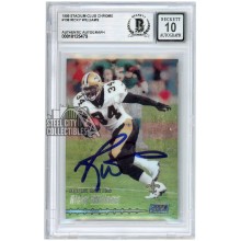 Ricky Williams 1999 Topps Stadium Club Chrome Rookie Autograph Card #138 BAS 10