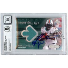 Ricky Williams 2004 UD Diamond All-Star Dean's List Jersey Autograph BAS 10