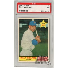 Billy Williams 1961 Topps Rookie Card #141 PSA 7 NM (061)