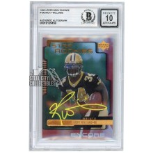 Ricky Williams 1999 Upper Deck Encore Rookie Autograph Card #196 BAS 10 (Yellow)
