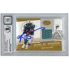 Ricky Williams 2004 Certified Materials Gold Team Jersey Autograph /150 BAS 10