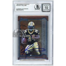Ricky Williams 1999 Bowman Interstate Rookie Autograph Card #182 BAS 10