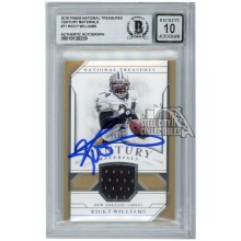 Ricky Williams 2018 National Treasures Century Materials Jersey Autograph BAS 10