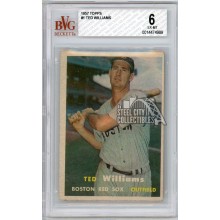 Ted Williams 1957 Topps Baseball Card #1 BVG 6