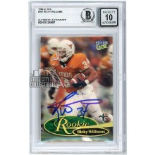 Ricky Williams 1999 Fleer Ultra Rookie Autograph Card #261 BAS 10
