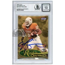 Ricky Williams 1999 Fleer Ultra Gold Medallion Rookie Autograph Card #261 BAS 10