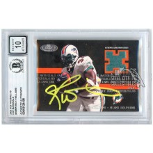 Ricky Williams 2003 Hot Prospects Hot Mat. Jersey Autograph /150 BAS 10 (Yellow)