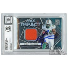 Ricky Williams 2019 Panini Spectra Max Impact Jersey Autograph /199 BAS 10