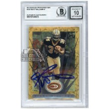 Ricky Williams 1999 Donruss Preferred QBC Gold Rookie Autograph Card #104 BAS 10