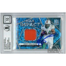 Ricky Williams 2019 Spectra Max Impact Neon Blue Jersey Autograph /99 BAS 10