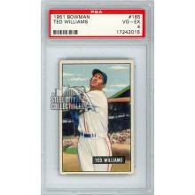 Ted Williams 1951 Bowman Baseball Card #165 PSA 4