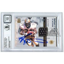 Ricky Williams 2001 Pacific Crown Royale Game-Worn Jersey Autograph /519 BAS 10