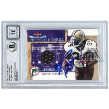 Ricky Williams 2002 Fleer Maximum Dressed to Thrill Jersey Autograph BAS 10