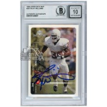 Ricky Williams 1999 Upper Deck MVP Rookie Autograph Card #201 BAS 10
