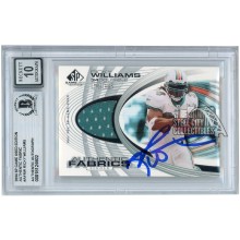 Ricky Williams 2004 UD SP Game Used Authentic Fabric Jersey Autograph BAS 10